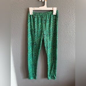 Girls Green Black St. Patrick’s Day Themed Size 9Y Skinny Ankle Pants Bottoms